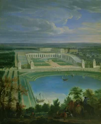 La Orangerie y el Chateau en Versalles, 1696